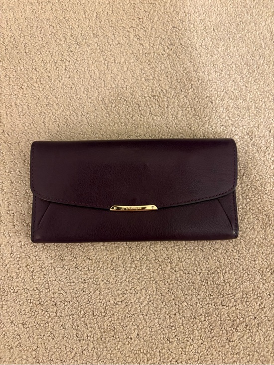 Coach Handbags - Coach Soft Leather Slim Envelope Wallet Plum Burgundy Gold Hardware